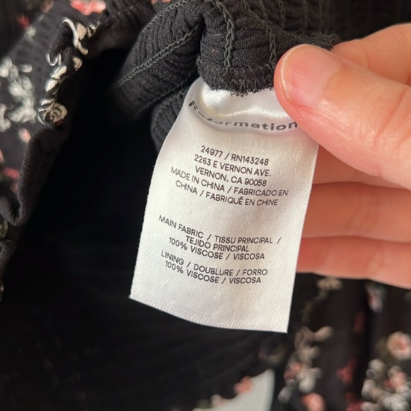 Reformation Pinto Shirred Floral Print Blouse in Jolene Size L - Picture 10 of 12